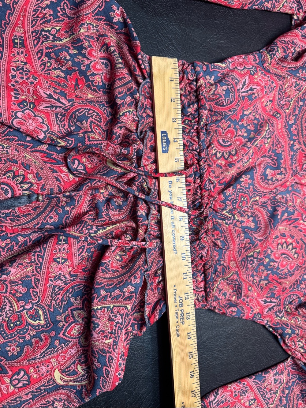 Boemo Paisley Boho Maxi Dress Small Pink Blue Smocked Waist Tiered Maxi Festival - Picture 5 of 7